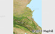 Satellite 3D Map of Republic of Dagestan