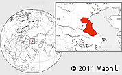 Blank Location Map of Republic of Dagestan