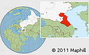 Savanna Style Location Map of Republic of Dagestan, highlighted country