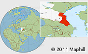 Savanna Style Location Map of Republic of Dagestan, highlighted parent region
