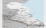 Gray Panoramic Map of Republic of Dagestan