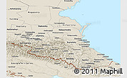 Shaded Relief Panoramic Map of Republic of Dagestan