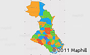 Political Simple Map of Republic of Dagestan, cropped outside