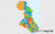 Political Simple Map of Republic of Dagestan, single color outside