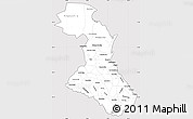 Silver Style Simple Map of Republic of Dagestan, cropped outside