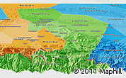 Political Shades Panoramic Map of Republic of Ingushetia