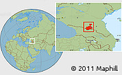Savanna Style Location Map of Republic of North Ossetia-Alania