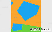 Political Simple Map of Kamensk-Shakhtinskiy