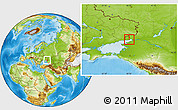 Physical Location Map of Taganrog