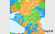 Political Simple Map of North Caucasus