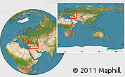 Satellite Location Map of Nevinnomyssk, within the entire country