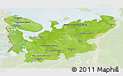 Physical 3D Map of North, lighten