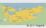Savanna Style 3D Map of North, single color outside