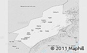 Silver Style 3D Map of Vorkuta