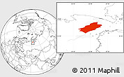 Blank Location Map of Vorkuta