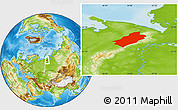 Physical Location Map of Vorkuta