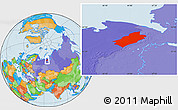 Political Location Map of Vorkuta