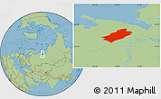 Savanna Style Location Map of Vorkuta