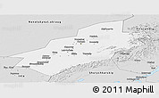 Silver Style Panoramic Map of Vorkuta