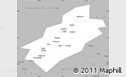 Gray Simple Map of Vorkuta