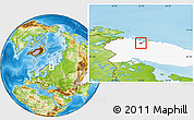 Physical Location Map of Murmansk, highlighted parent region