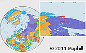 Political Location Map of Murmansk