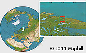 Satellite Location Map of Murmansk