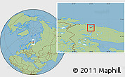 Savanna Style Location Map of Murmansk