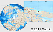 Shaded Relief Location Map of Murmansk