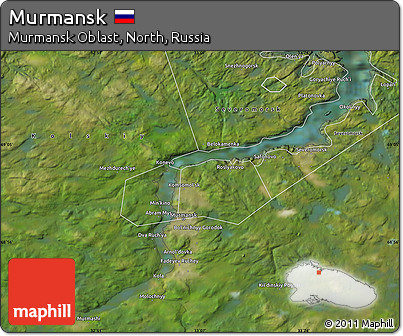 Free Satellite Map of Murmansk