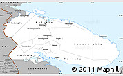 Gray Simple Map of Murmansk Oblast