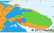Political Simple Map of Murmansk Oblast, political shades outside