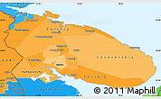 Political Shades Simple Map of Murmansk Oblast