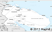 Silver Style Simple Map of Murmansk Oblast