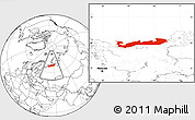 Blank Location Map of Nenets Autonomous Okrug