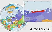 Political Location Map of Nenets Autonomous Okrug