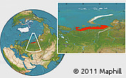 Satellite Location Map of Nenets Autonomous Okrug