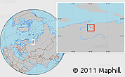 Gray Location Map of Naryan-Mar