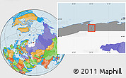Political Location Map of Naryan-Mar, highlighted parent region, highlighted grandparent region