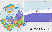 Political Location Map of Naryan-Mar, highlighted parent region