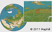 Satellite Location Map of Naryan-Mar