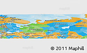 Political Panoramic Map of North