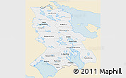 Classic Style 3D Map of Republic of Karelia, single color outside