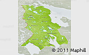 Physical 3D Map of Republic of Karelia, lighten, semi-desaturated