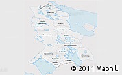 Silver Style 3D Map of Republic of Karelia, single color outside