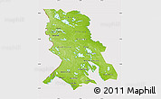 Physical Map of Republic of Karelia, cropped outside