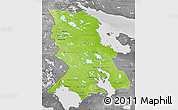 Physical Map of Republic of Karelia, desaturated