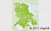 Physical Map of Republic of Karelia, lighten