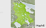 Physical Map of Republic of Karelia, semi-desaturated