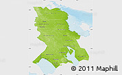 Physical Map of Republic of Karelia, single color outside
